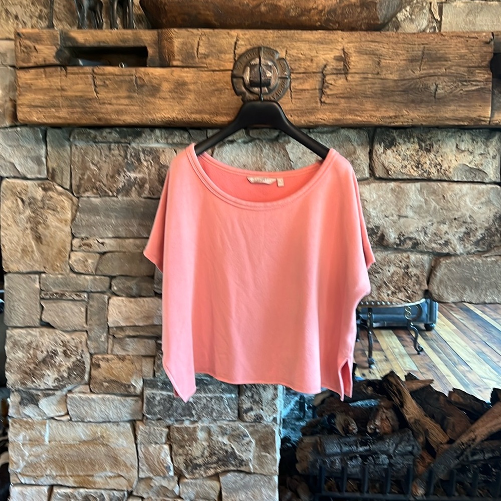 Short sleeve boxy sweatshirt